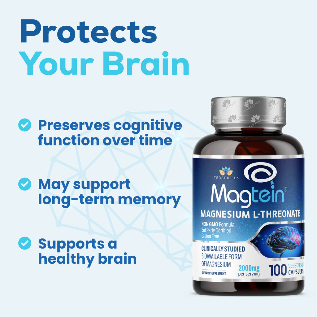 Magnesium L Threonate (Magtein) 100 Vegan Capsules