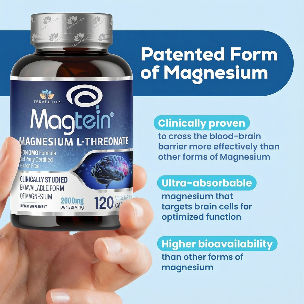 Magnesium L Threonate (Magtein) 120 Vegan Capsules