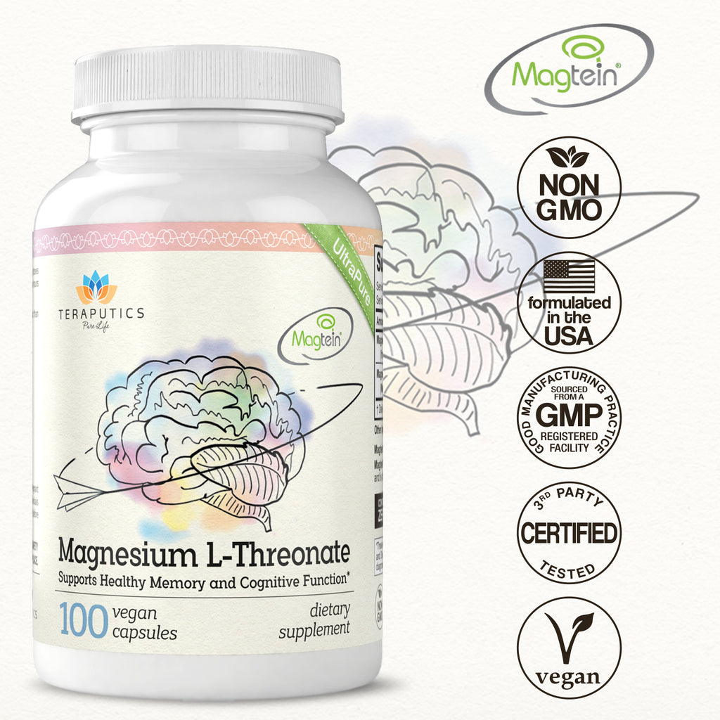 Magnesium L Threonate (Magtein) 100 Vegan Capsules