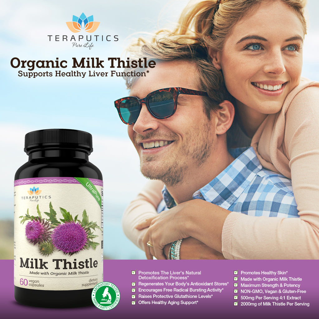 Organic Milk Thistle Non-GMO 2000MG 4X Vegan Extract