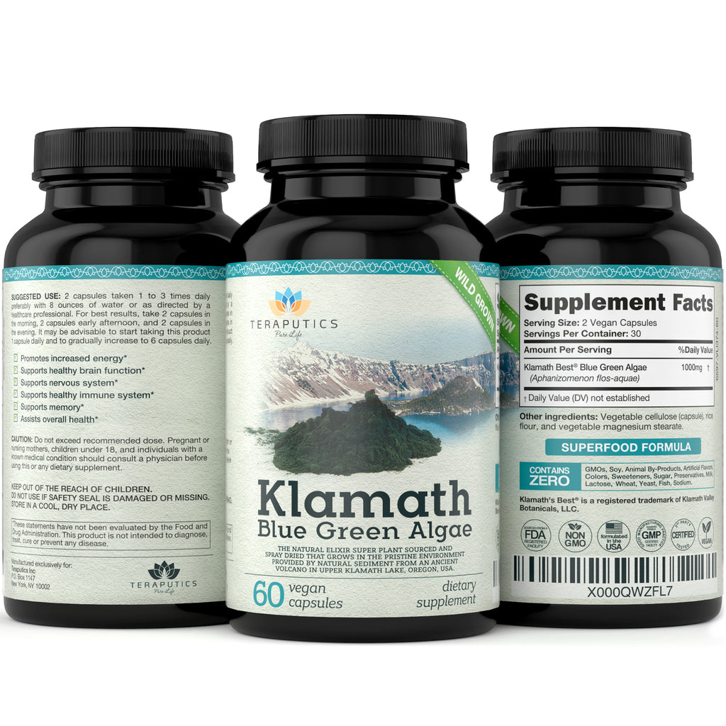 Klamath Blue Green Algae - 60 Caps, 500mg