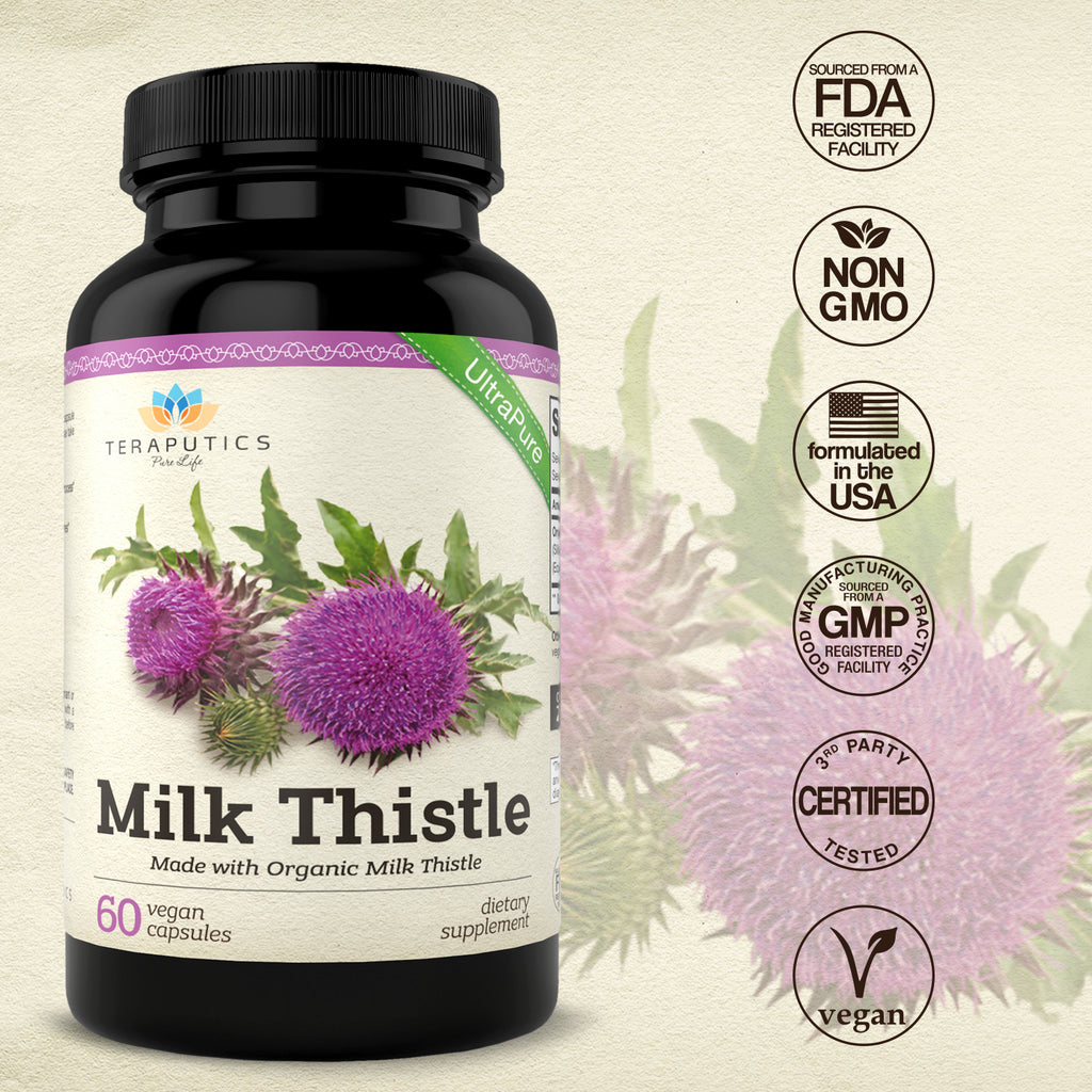 Organic Milk Thistle Non-GMO 2000MG 4X Vegan Extract